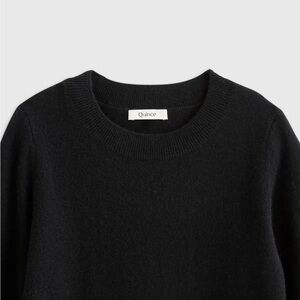 Quince Classic Black Crew Neck Sweater